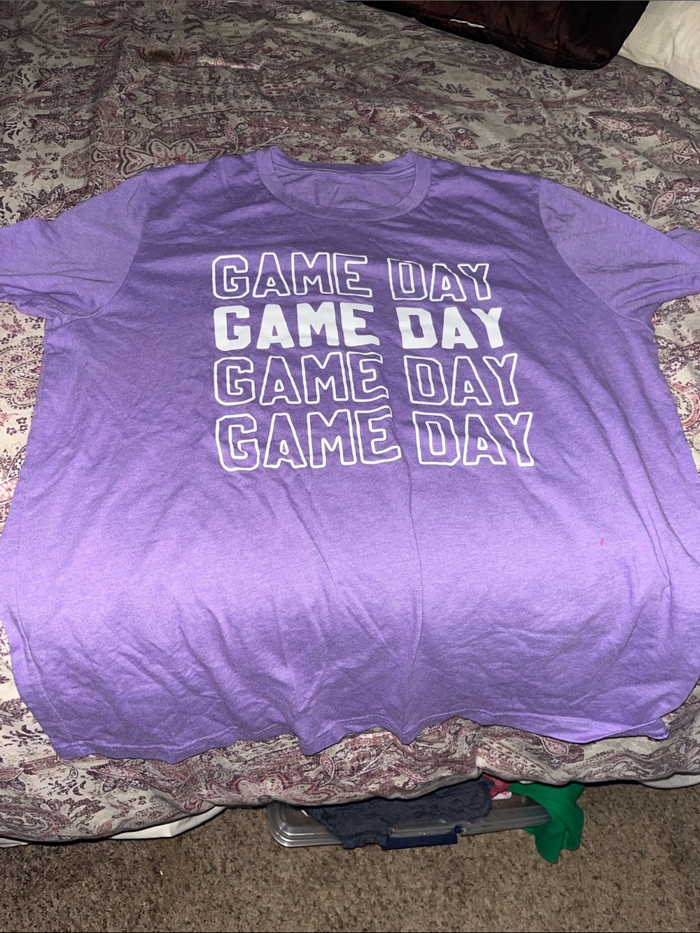 Soft Style Purple "Game Day" Graphic Tee